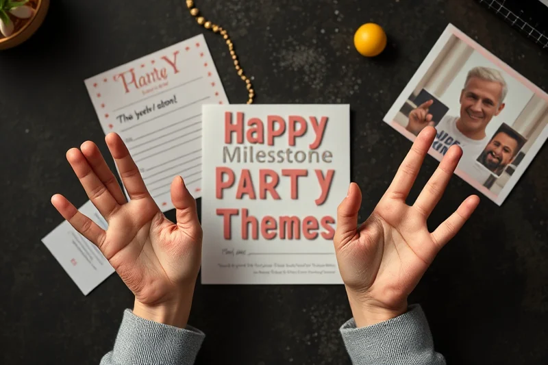 easy milestone party themes invitations — Easy Milestone Party Themes Invitations (the finished result)