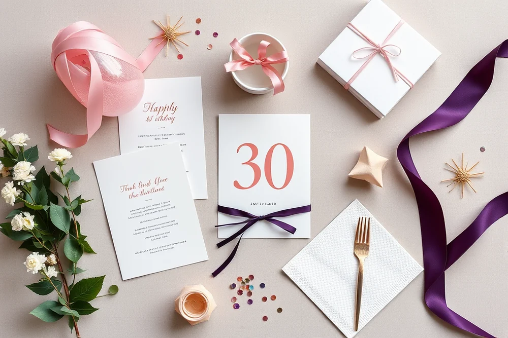 minimalist 30th birthday party decorations — Minimalist 30th Birthday Party Decorations (the finished result)