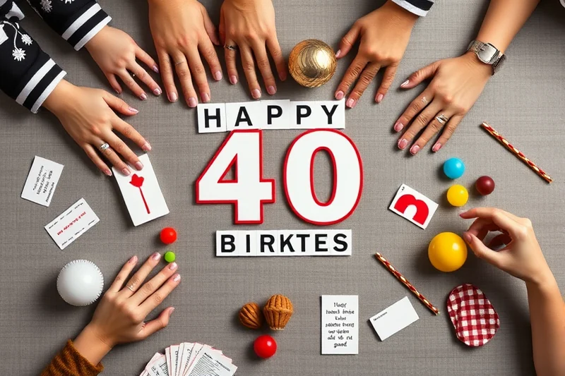 modern 40th birthday party game ideas — Modern 40th Birthday Party Game Ideas (the finished result)