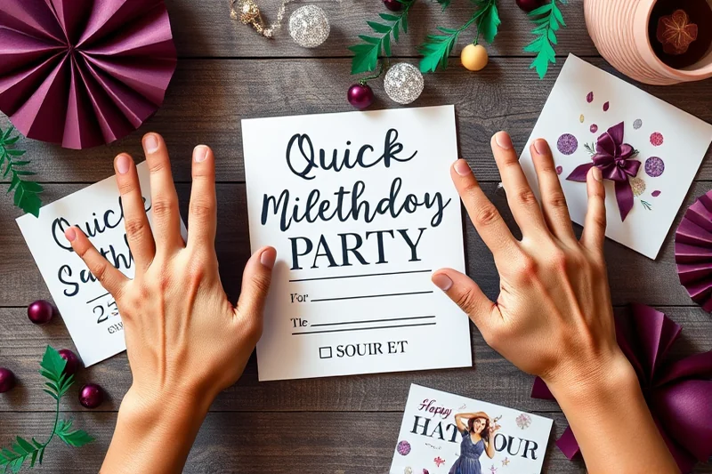 quick milestone party themes invitations — Quick Milestone Party Themes Invitations (the finished result)