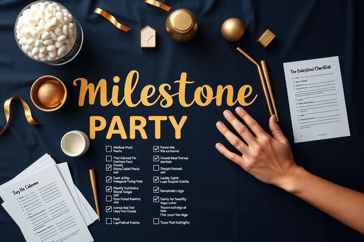 simple milestone party themes checklists â Simple Milestone Party Themes Checklists (the finished result)
