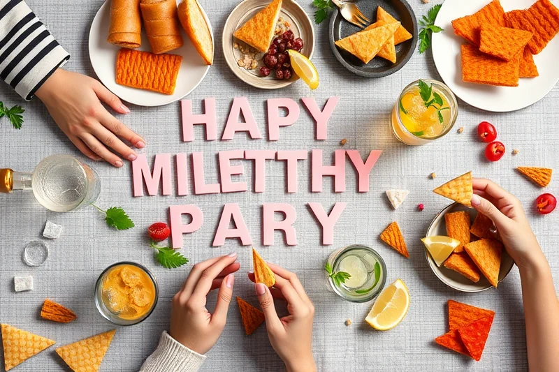 easy milestone party themes food drinks — Easy Milestone Party Themes Food Drinks (the finished result)