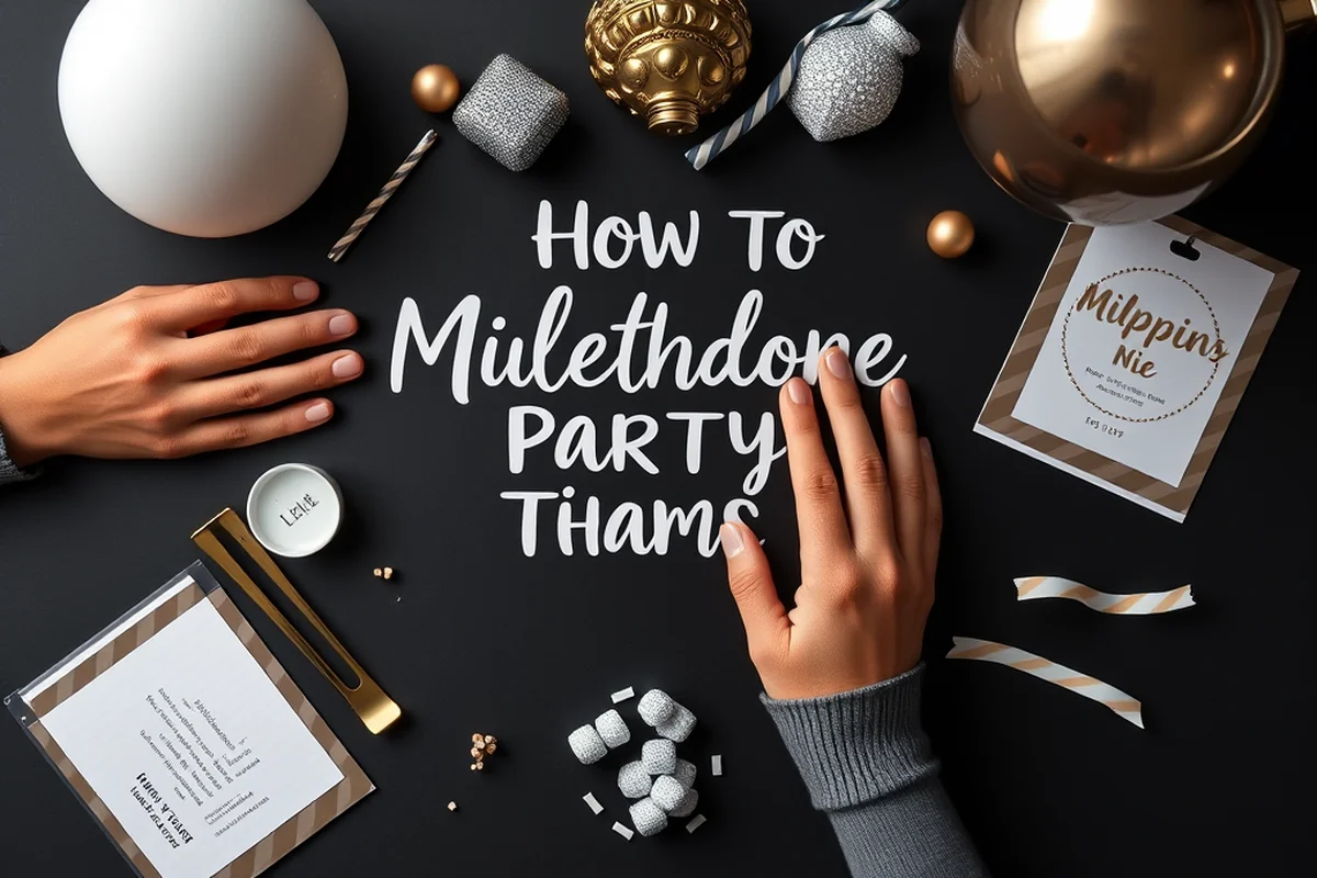 how to milestone party themes invitations — How To Milestone Party Themes Invitations (the finished result)