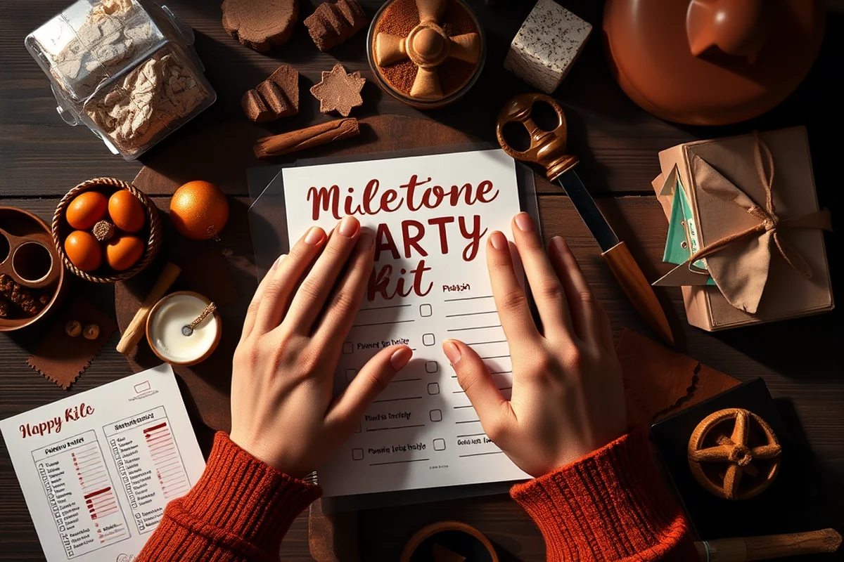 milestone party themes invitations favors checklist — Milestone Party Themes Invitations Favors Checklist (the finished result)